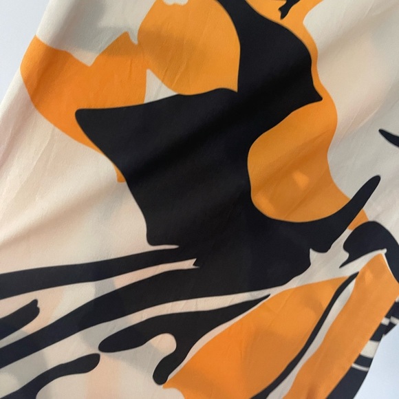 AQ/AQ Cream and Orange Wide Leg Pants - Picture 6 of 13